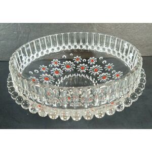 Vintage Walther Glas Fabiola' pattern crystal glass bowl Komet